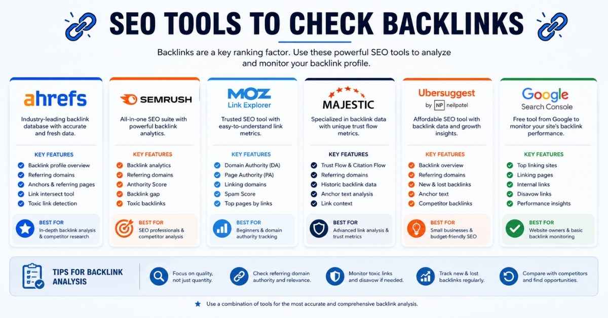 SEO Tools to Check Backlinks: Best Options Compared in 2026